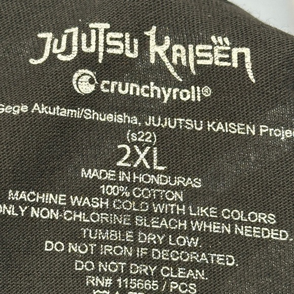 Hot Topic JuJuTsu Kaisen Gojo Short Sleeve Crew Neck T-Shirt - Black - size XXL - Picture 4 of 5